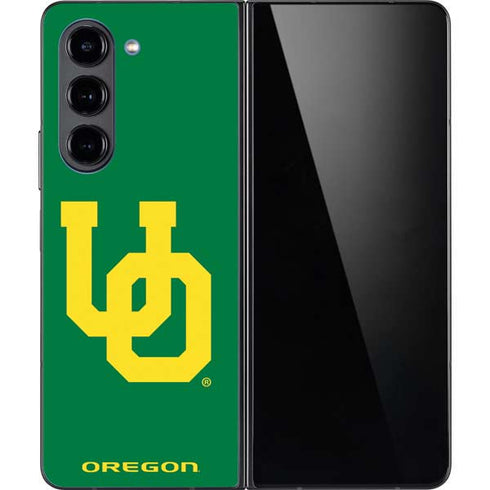 University of Oregon UO on Green Galaxy Z Fold5 5G Skin